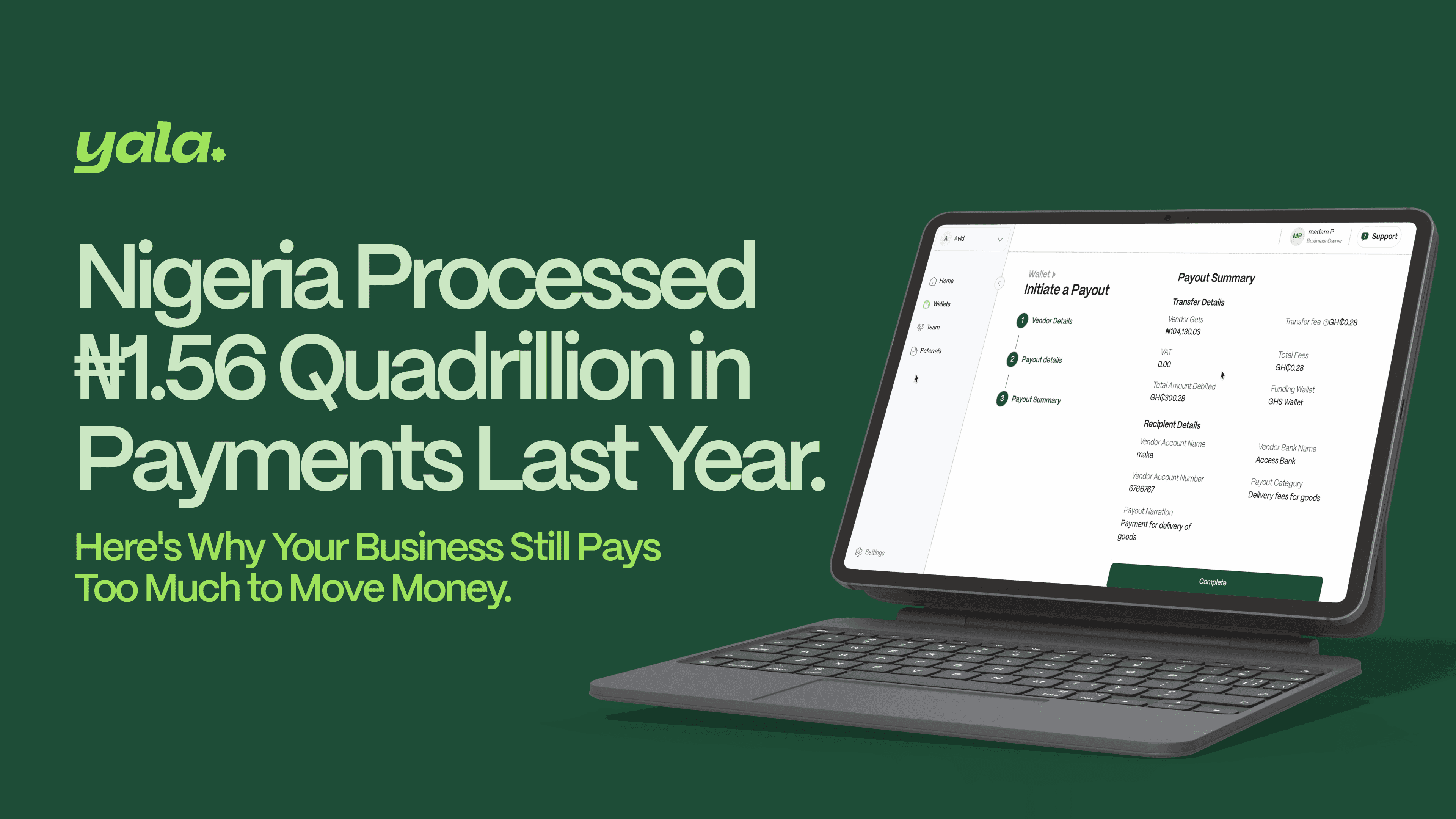 Nigeria Processed ₦1.56 Quadrillion in Payments Last Year. Here's Why Your Business Still Pays Too Much to Move Money.